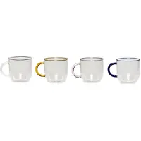 Hubsch 4er-Set: Tassen "Kiosk" in Bunt - 450 ml - onesize