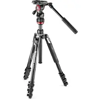 Manfrotto Befree Live Aluminium Lever-Lock Dreibeinstativ-Kit Schwarz mit 2W Kopf