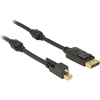 DeLOCK Mini DisplayPort 1.2 auf DisplayPort Kabel 4K 60 Hz, 1m, Schraubstecker