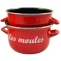 Baumalu Marmite A Moule Kochtopf inkl. Deckel, emailliert, 24 cm Durchmesser, Induktionsherd-geeignet