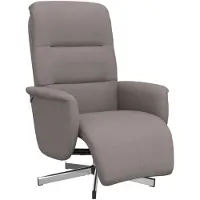 vidaXL Relaxsessel mit Fußteil Taupe Stoff