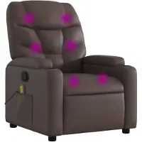 vidaXL Massagesessel Braun Kunstleder