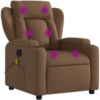 vidaXL Massagesessel Braun Stoff