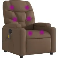 vidaXL Massagesessel Braun Stoff