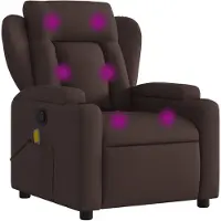 vidaXL Massagesessel Dunkelbraun Stoff