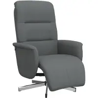 vidaXL Relaxsessel mit Fußteil Dunkelgrau Stoff