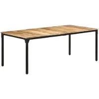 vidaXL Esstisch 200x100x76 cm Raues Mangoholz