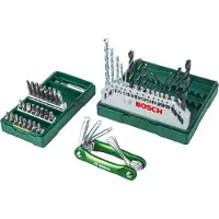 Bosch Powertools 15-tlg. gemischtes Bohrerset + 25-tlg. Schrauberbit-Set + Sechskant-Faltwerkzeug