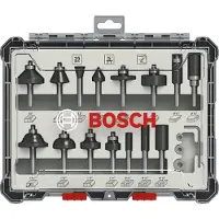 Bosch PRO 15-teiliges Fräser-Set, 1/4"-Schaft. Für Handfräsen - 2607017473