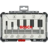 Bosch cutter set 6 pcs Straight 1/4 shank - 2607017467