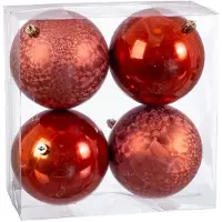 Sublime Market Connect Weihnachtsbaumkugeln Kupfer Kunststoff 10 x 10 x 10 cm (4 Stück)