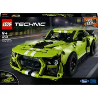 LEGO 42138 Technic Ford Mustang Shelby GT500, Modellauto-Bausatz, Spielzeugauto, Rennauto für Kinder und Teenager mit AR-App und Rückziehmotor