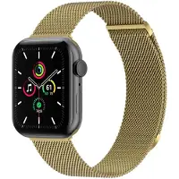 IMoshion Magnetisches Milanaise Armband für Apple Watch | 38/40/41/42 mm - Größe M - Gold