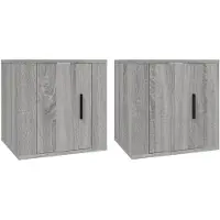 vidaXL TV-Wandschränke 2 Stk. Grau Sonoma 40x34,5x40 cm