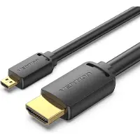 Vention HDMI-D Male to HDMI-A Male 4K HD Cable 3m AGIBI (Black)