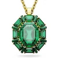 Swarovski Millenia Halskette Verschiedene Schliffe Grün Gold