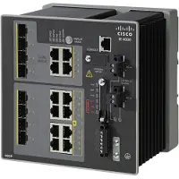 Cisco Industrial Ethernet 4000 Series - Switch - managed - 4 x SFP + 8 x 10/100 (PoE+) + 4 x Kombi-Gigabit-SFP - an DIN-Schiene montierbar - PoE+ - DC power - TAA-konform