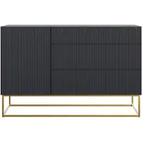 NADUVI Collection Sideboard Veldio , schwarz , Maße (cm): B: 140 H: 90