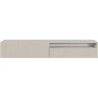 Selsey VELDIO - TV-Hängeboard mit offenem Fach, Graubeige Taupe 175 cm