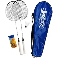 Best Sporting Best Badminton Set 200 XT 2 Schläger 3 Bälle Tasche