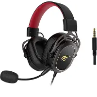 Havit H2008D Gaming Headset with minijack, Kabelgebunden, Gaming, 20 - 20000 Hz, Kopfhörer, Schwarz, Rot