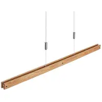 LINDBY Alimara LED Pendelleuchte L138 Wood - , Alimara, dimmbar, Holz, für Wohnzimmer, Holz, Modern