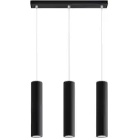 Sollux Hängeleuchte LAGOS 3L schwarz 3xGU10 10W Stahl 90x6x45cm