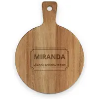Yoursurprise Personalisierter Servierteller - Rund - Teak - S - Mit Gravur