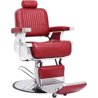 vidaXL Friseurstuhl Rot 68x69x116 cm Kunstleder