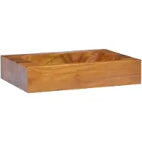 vidaXL Waschbecken Massivholz Teak 50x35x10 cm