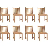 The Living Store Gartenstühle 8 Stk. mit Kissen Massivholz Teak