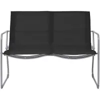 The Living Store 4-tlg. Garten-Lounge-Set Stoff und Stahl Schwarz