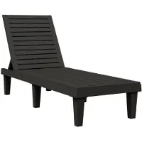 The Living Store Sonnenliege Schwarz 155x58x83 cm Polypropylen