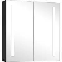 The Living Store LED-Spiegelschrank fürs Bad 62x14x60 cm