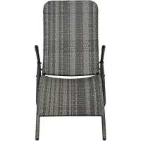 The Living Store Klappbare Sonnenliege Poly Rattan Grau