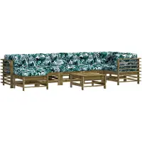 The Living Store 8-tlg. Garten-Lounge-Set mit Kissen Imprägniertes Kiefernholz