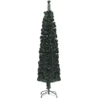 The Living Store Künstlicher Weihnachtsbaum Schlank mit Ständer 120 cm Glasfaser