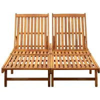 The Living Store 2-Personen-Sonnenliege Akazie Massivholz