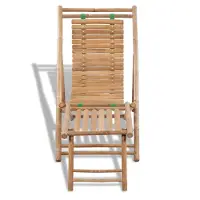The Living Store Garten-Liegestuhl mit Fußablage Bambus