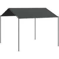 vidaXL Gartenpavillon Anthrazit 3x3 m Stahl und Stoff
