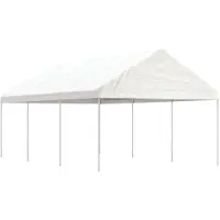 vidaXL Pavillon mit Dach Weiß 6,69 x 4,08 x 3,22 m Polyethylen