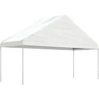 vidaXL Pavillon mit Dach Weiß 5,88x2,23x3,75 m Polyethylen