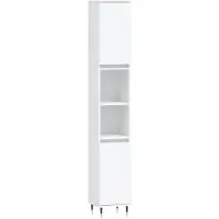 vidaXL Badschrank Weiß 30x30x190 cm Holzwerkstoff