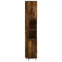 vidaXL Badschrank Räuchereiche 30x30x190 cm Holzwerkstoff