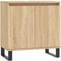 vidaXL Badschrank Sonoma-Eiche 58x33x60 cm Holzwerkstoff
