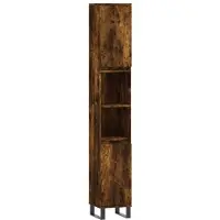 vidaXL Badschrank Räuchereiche 30x30x190 cm Holzwerkstoff