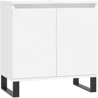 vidaXL Badezimmerschrank Weiß 58x33x60 cm Holzwerkstoff