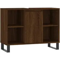 vidaXL Badschrank Braun Eichen-Optik 80x33x60 cm Holzwerkstoff