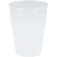 SANTEX Cocktailglas aus Plastik, Transparent-gefrostet, 420ml, 6 Stück - Mehrweg Becher Trinkbecher