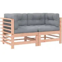 vidaXL Ecksofas mit Kissen 2 Stk. Massivholz Douglasie